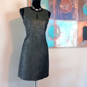 Crown & Ivy Sleeveless Cocktail/ Party Dress Metallic Charcoal Size 8 NWOT
